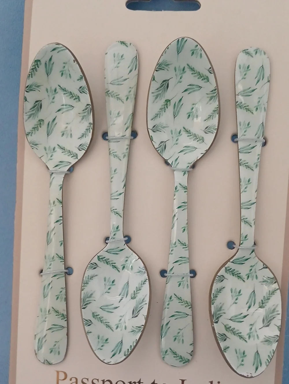 Artistic Accents Green Patterned Cocktail Spoons - Set of 4